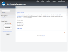 Tablet Screenshot of jazztourdatabase.com